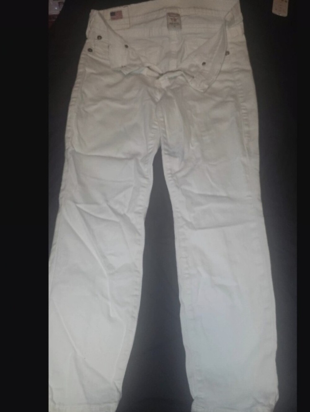 Women's White Casual True Religion Stretch Jeans